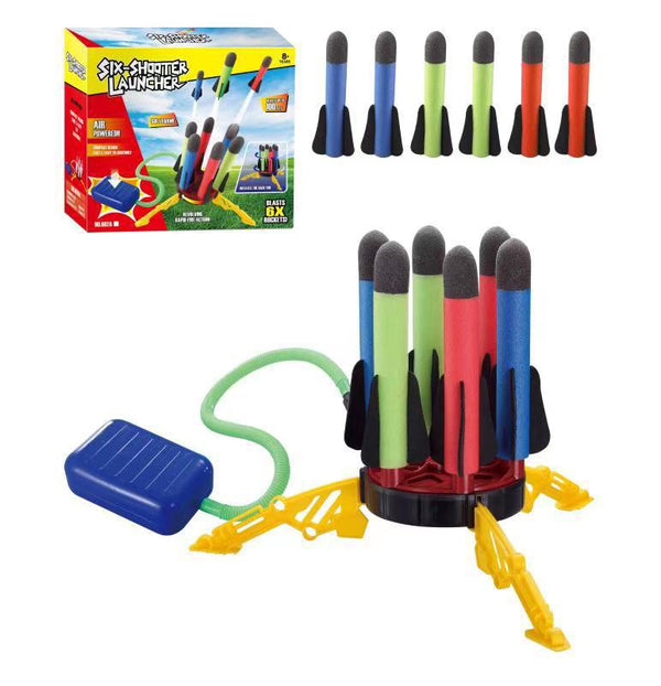 Air Power Foam Rocket Shoot Up Stomp Launcher Kids Outdoor Activities Toys - NuSea