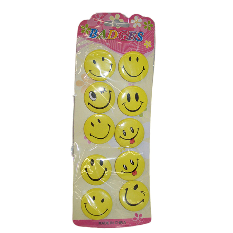 Smiley face badges small - NuSea