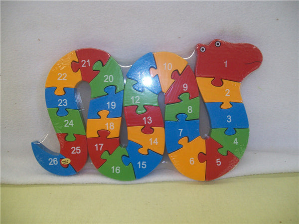 WOODEN ANIMALS PUZZLES-SNAKE - NuSea